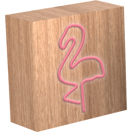 Enceinte Bluetooth® Néon Lumineuse L + Charge induction Flamingo Color