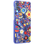 Coque semi-rigide bleue florale Huawei pour P30 Lite