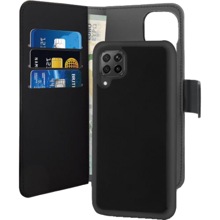 Folio Coque Magnétique 2 en 1 Noir pour Huawei P40 Lite Puro