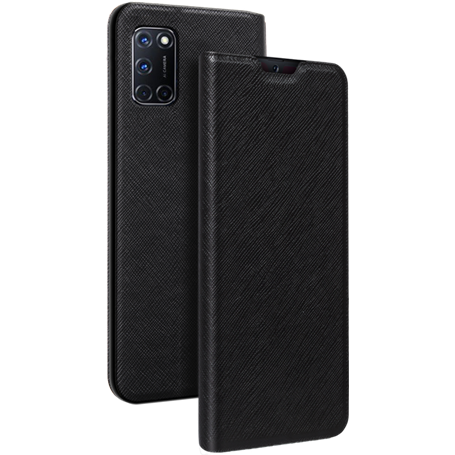 Etui Folio Oppo A72 Noir - Porte-carte intégré Bigben