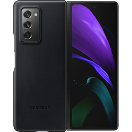Coque en Cuir pour Samsung G Z Fold 2 Noire Samsung