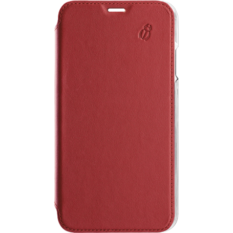 Folio en Cuir Premium dos Crystal Rouge pour iPhone 12 Pro Max Beetlec