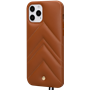 Coque iPhone 12 / 12 Pro Louvre en Cuir matelassé Cognac Artefakt