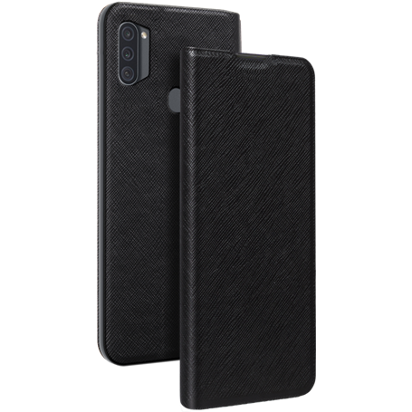 Etui Folio Samsung G A12 Noir - Porte-carte intégré Bigben