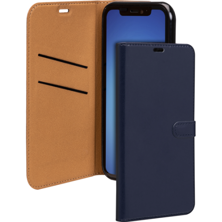 Etui Folio Wallet iPhone 12 Pro Max Bleu Marine - Fermeture avec langu