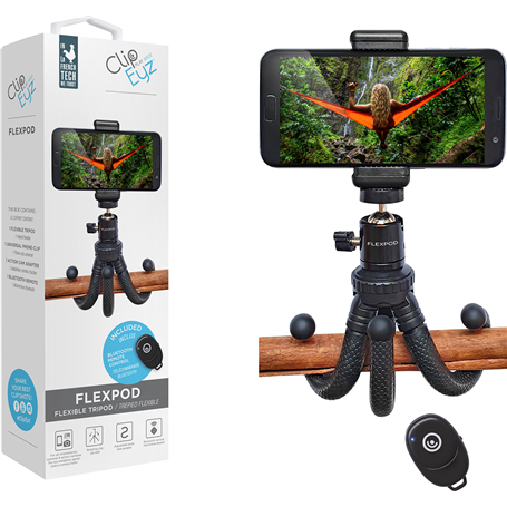 Trépied fléxible Flexpod Noir Clipeyz