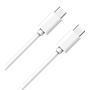 Câble USB C/USB C 2m 3A Blanc WOW