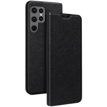 Etui Folio Samsung G S22 Ultra 5G Noir - Porte-carte intégré Bigben