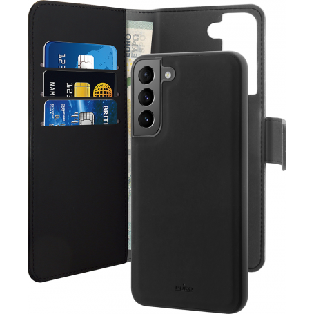 Folio 2 en 1 Samsung G S22+ 5G Coque Magnétique Noir Puro