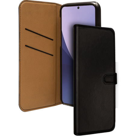 Etui Folio Wallet Xiaomi 12 Pro Noir - Fermeture avec languette aimant