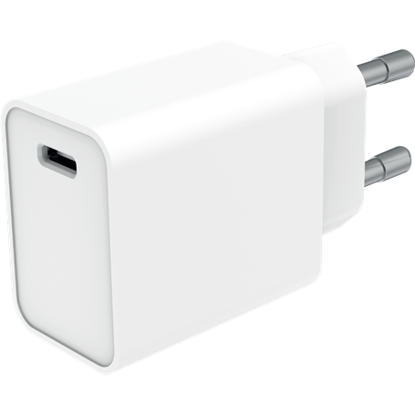 Chargeur maison USB C PD 20W Power Delivery Blanc WOW