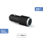 Chargeur voiture USB C 25W Power Delivery Noir - Garanti à vie Force P