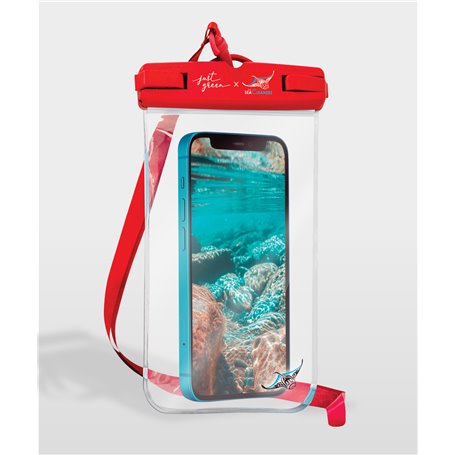 Pochette Etanche IPX8 Universelle Rouge - Entièrement recyclable Just