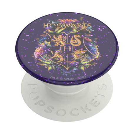 Pop Grip Standard Glitter Hogwarts Floral Blanc Popsockets
