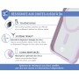 Coque Renforcée iPhone 15 Plus AIR FROST Compatible MagSafe Frost Rose