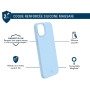 Coque Renforcée iPhone 15 Silicone Compatible MagSafe Bleu Ciel - Gara