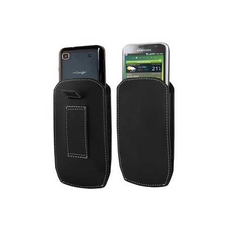 Etui Vertical Taille L Noir Passant Ceinture 59X115X7mm