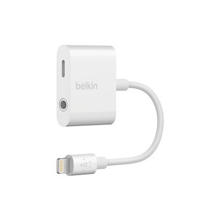 Belkin Rockstar Câble De Téléphone Portable Blanc Lightning Lightning + 3.5mm