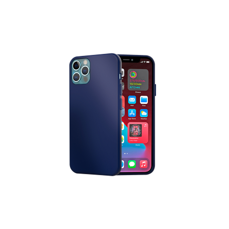 Mag Case Coque Silicone iPhone 12/12 Pro Bleu Nuit