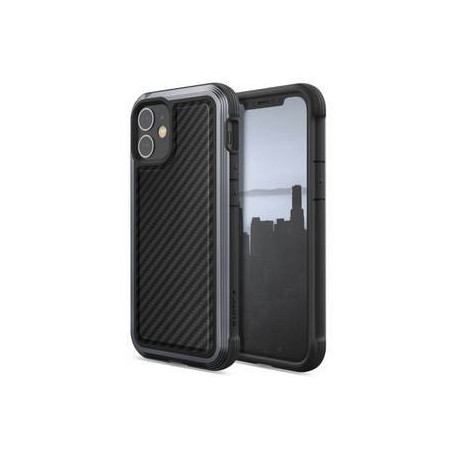 Coque Lux Fibre De Carbone Noir Pour iPhone 12 Mini