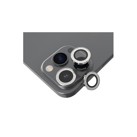 Camera Rings Silver Diamond iPhone 15 Pro/15 Pro Max