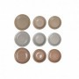 Assietes DKD Home Decor Marron Gris Grès 18 Pièces 26,5 x 26,5 x 3 cm