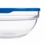 Panier-Repas rond avec couvercle Chefs Bleu 1,135 L 17,2 x 7,6 x 17,2 cm (4 Unités)