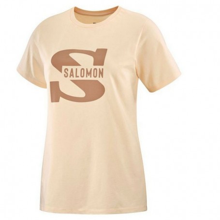T-Shirt à manches courtes homme Salomon Big Logo Nude Beige Marron