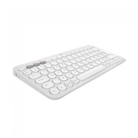 Logitech Pebble Keys 2 K380s clavier RF sans fil + Bluetooth Azerty Français Blanc