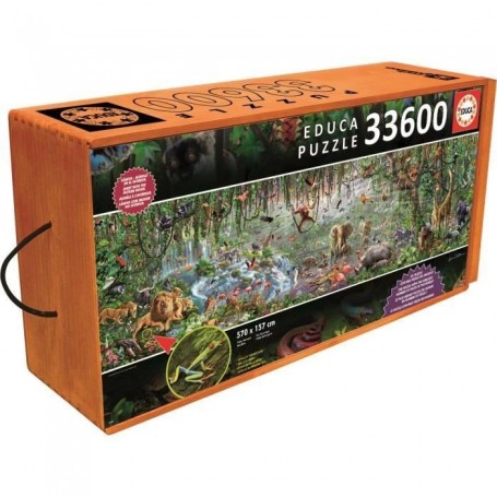 Puzzle Educa 16066.0 The Wild Life (FR) 33600 Pièces 570 x 157 cm