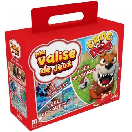 Ensemble de 3 jeux de société Goliath Croc Dog (FR) Plastique