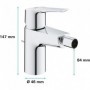 Mitigeur Grohe mixerSize S Bidet sanitaire Métal