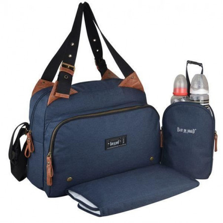 Baby on board-sac a langer -sac titou bleu denim - 2 compart 85,99 €