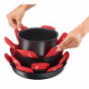 TEFAL Set de 4 protecteurs de poele K2203004 38x36x1cm rouge 21,99 €