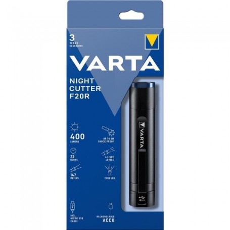Varta Night Cutter F20R Noir Lampe torche LED