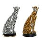 Figurine Décorative DKD Home Decor Noir Orange Blanc Léopard Résine Co