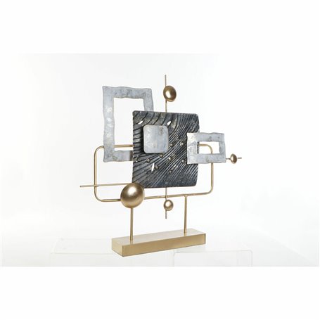 Figurine Décorative DKD Home Decor 59 x 8,5 x 55 cm Abstrait Bleu Doré