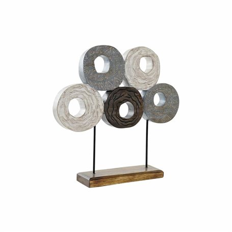 Figurine Décorative DKD Home Decor Multicouleur Fer Cercles (49 x 10 x