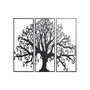 Décoration murale DKD Home Decor 3 Pièces Noir Arbre Métal (105 x 1,3 