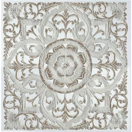 Décoration murale DKD Home Decor Blanc Mandala Bois MDF (60 x 2 x 60 c