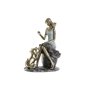 Figurine Décorative DKD Home Decor Bleu Doré Femme 13 x 8,5 x 17,5 cm