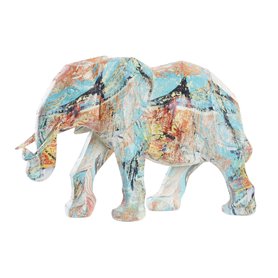 Figurine Décorative DKD Home Decor Eléphant Résine Multicouleur (37,5 