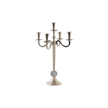 Pot à Bougie DKD Home Decor Argenté Acrylique Aluminium Chrome 30 x 30