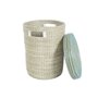 Set de basket DKD Home Decor Bleu Blanc Naturel Herbier marin 44 x 44 