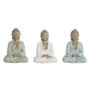 Figurine Décorative Home ESPRIT Blanc Vert Turquoise Buda Oriental 14 