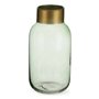 Vase Lisse Doré Vert verre (11,5 x 24 x 11,5 cm)