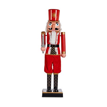 Figurine Décorative Rouge Noir Casse-Noisette 7,5 x 28 x 7,5 cm Plasti