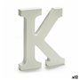 Lettre K Bois Blanc (1,8 x 21 x 17 cm) (12 Unités)