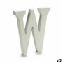 Lettre W Bois Blanc (1,8 x 21 x 17 cm) (12 Unités)