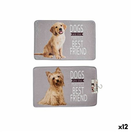 Tapis pour chien Gris 45 x 0,5 x 69 cm 100 % polyester (12 Unités)